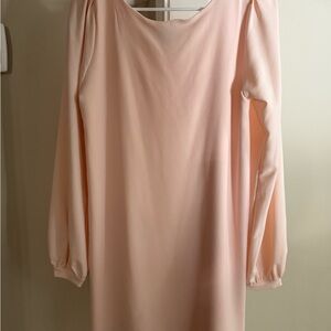 Elegant Pink Long-Sleeve Dress